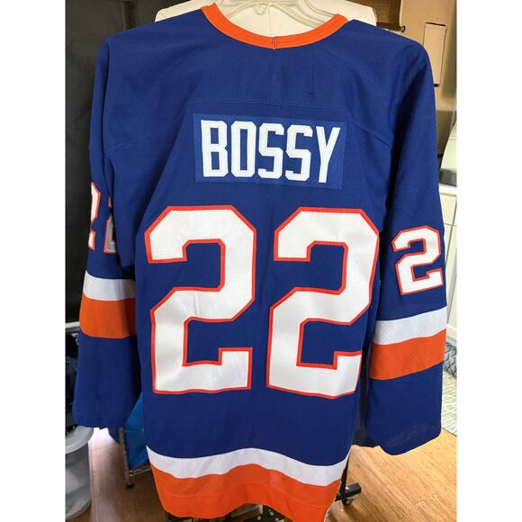 Mike Bossy 22 NY Islanders CCM Vintage Hockey Jersey Licensed Adult XL AIR KNIT® - Picture 11 of 16